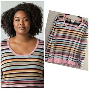 Colorful Striped Women's Top